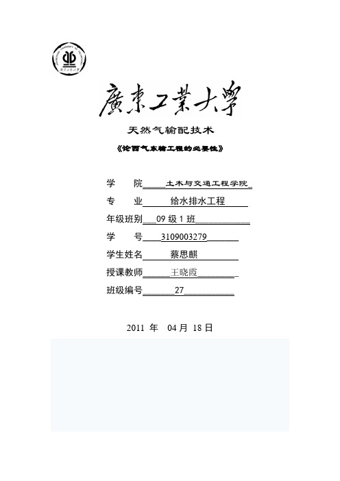 西气东输论文