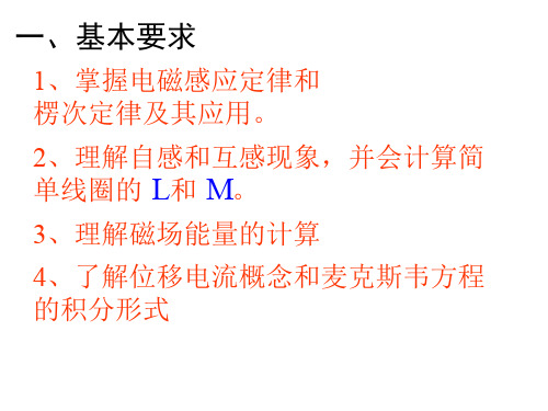 大学物理下 电磁感应复习(1)