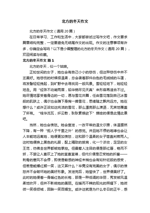 北方的冬天作文（通用20篇）