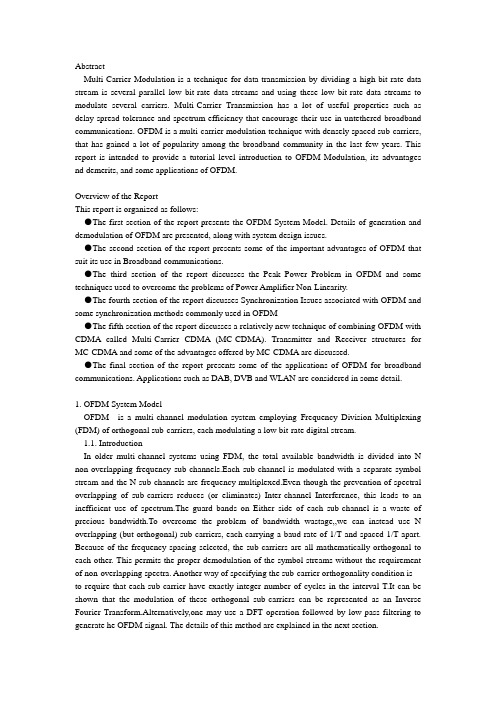 Orthogonal Frequency Division Multiplexing
