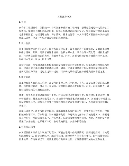 工程强排方案