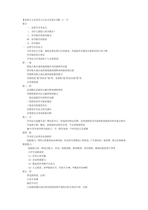 北师大文艺美学与大众文化第五讲