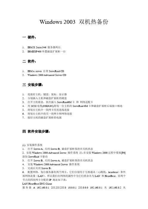 Windows_2003_双机热备份