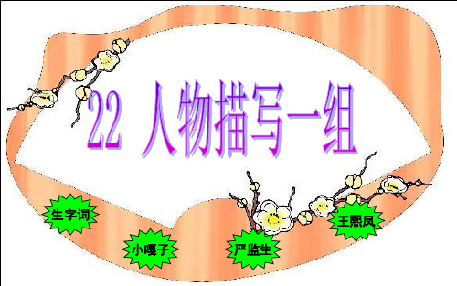 新课标人教版小学五年级语文下册22人物描写一组精品ppt课件