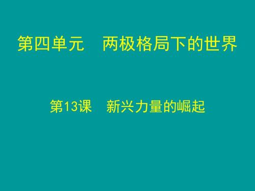 北师大版历史九下第13课 新兴力量的崛起课件(15张)