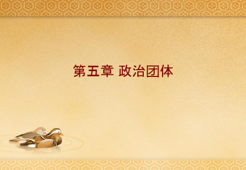 第五章 政治团体