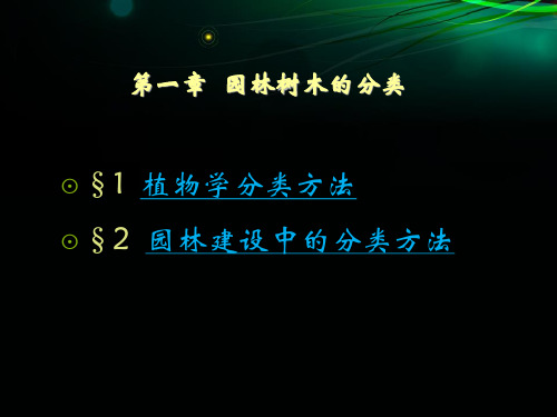 园林树木分类