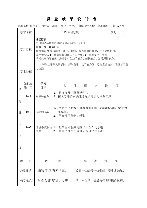 《曲线绘制》优质课教学设计