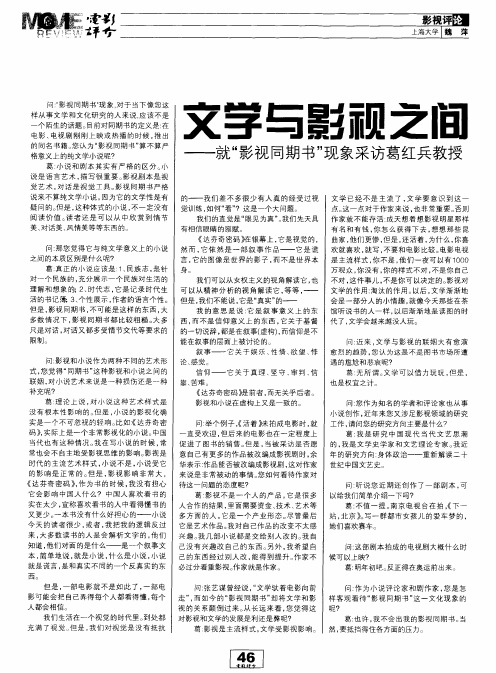 文学与影视之间--就影视同期书现象采访葛红兵教授