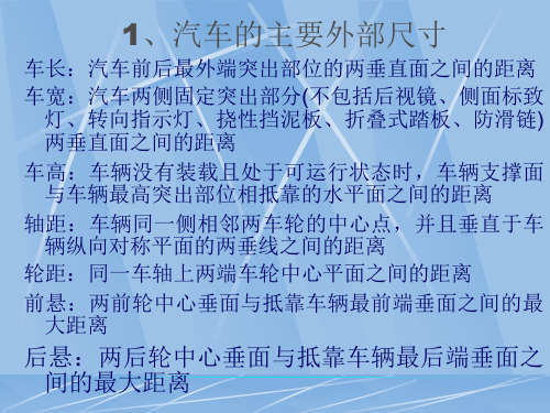 汽车基本参数