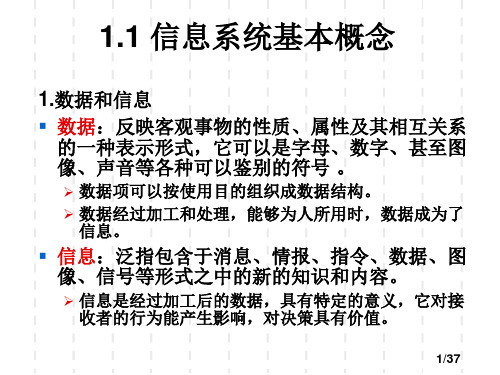 计算机信息管理系统信息系统概述