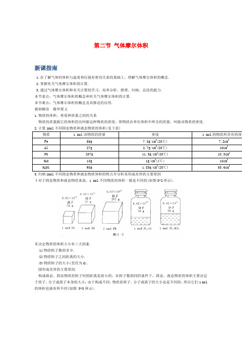 高一化学 《气体摩尔体积》知识点详解