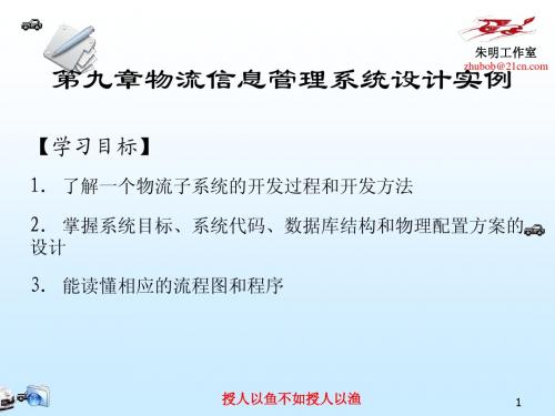 物流信息技术-9章 物流信息管理系统设计实例