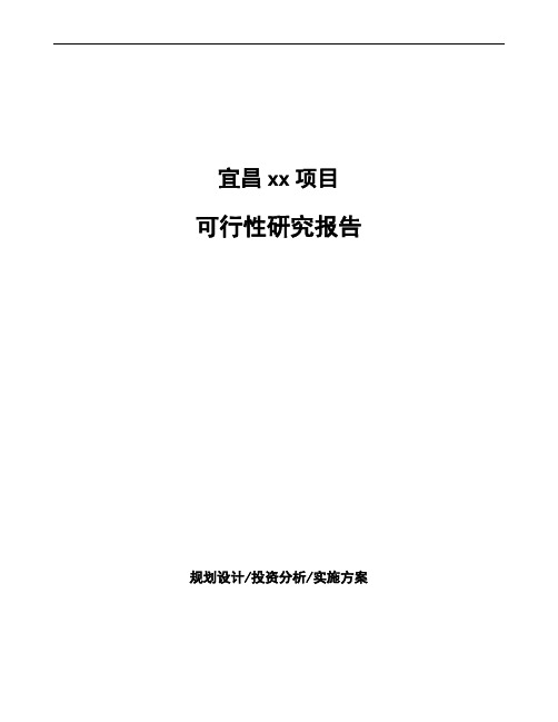 宜昌项目可行性研究报告(备案)