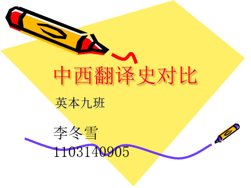 中西翻译史对比