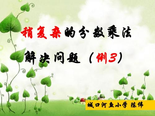 复杂的分数乘法解决问题(例3)