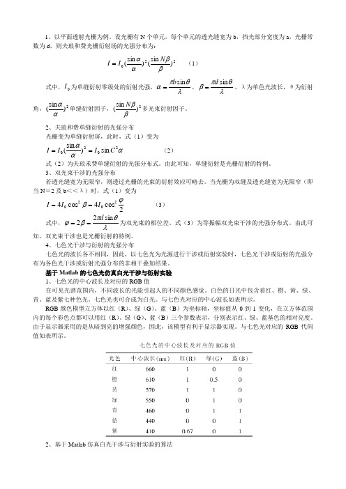 matlab白光干涉