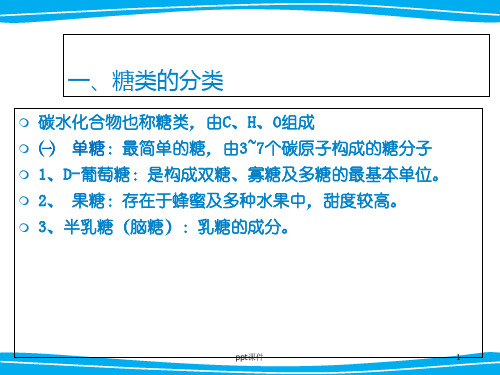 糖类及膳食纤维  ppt课件