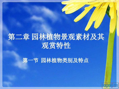 园林植物景观素材及其观赏特性