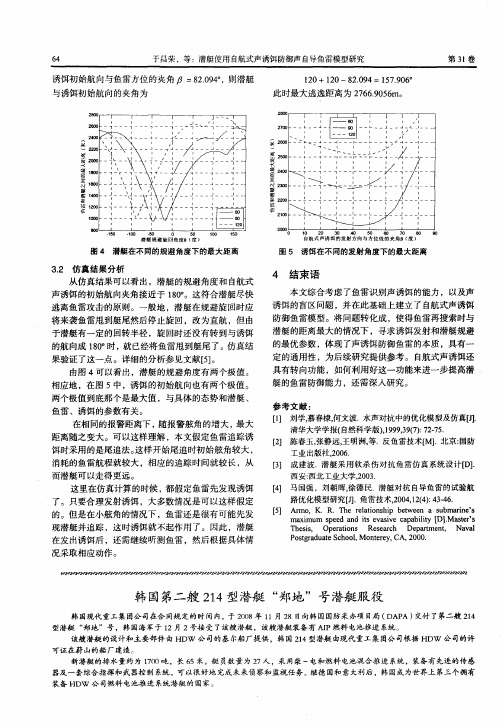 韩国第二艘214型潜艇“郑地”号潜艇服役