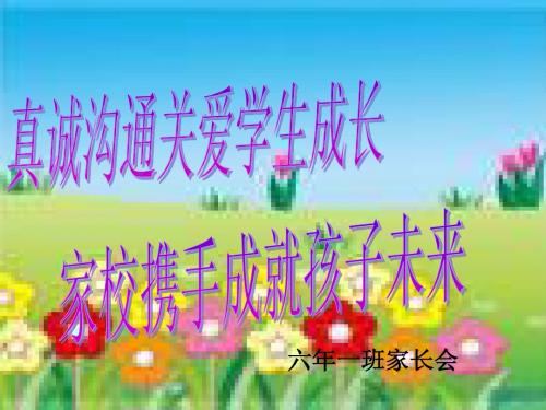 六年级家长会 (1)