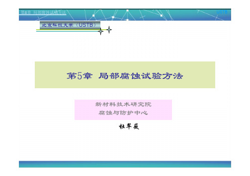 第5章 局部腐蚀试验方法