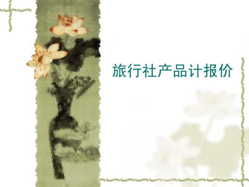 旅行社产品报价1