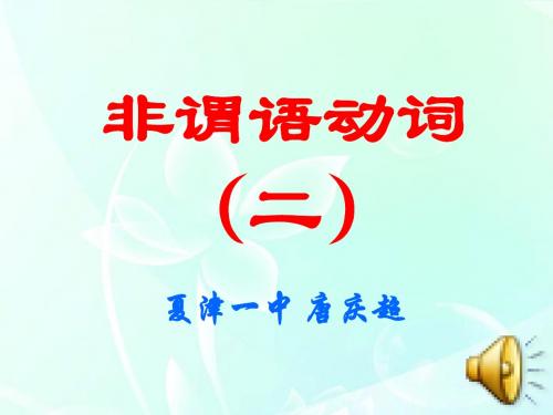 非谓语动词(二)