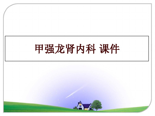 甲强龙肾内科 课件ppt课件
