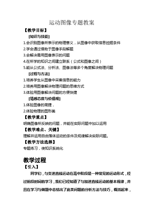 运动图像专题教案