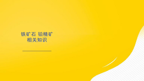 铁矿石铅精矿相关知识优秀ppt文档