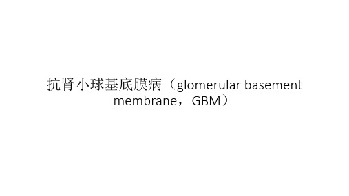 抗肾小球基底膜疾病1
