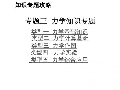 2014年人教版中考物理复习专题三  力学知识专题