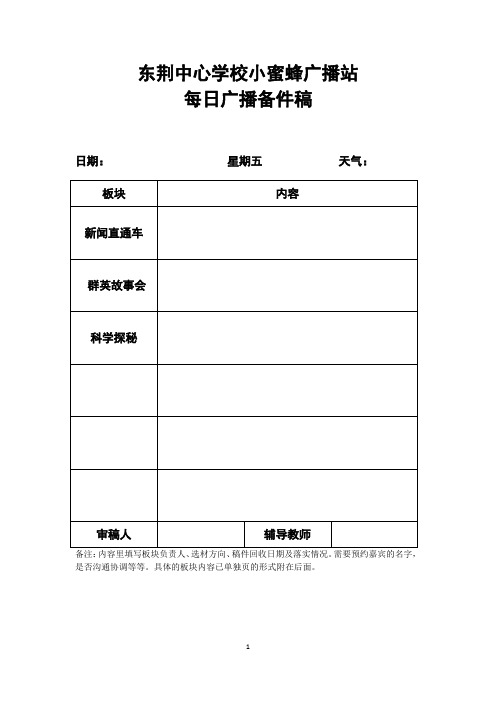 每周五播音模块