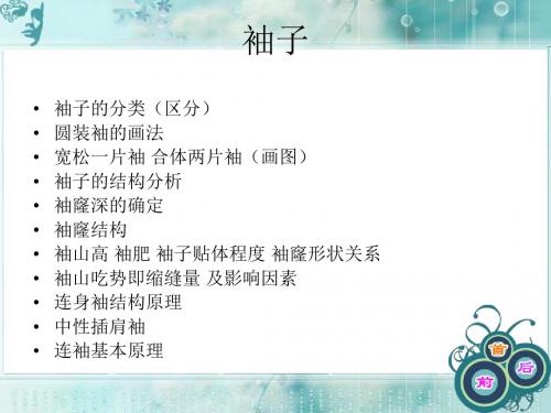 服装结构设计2--衣袖