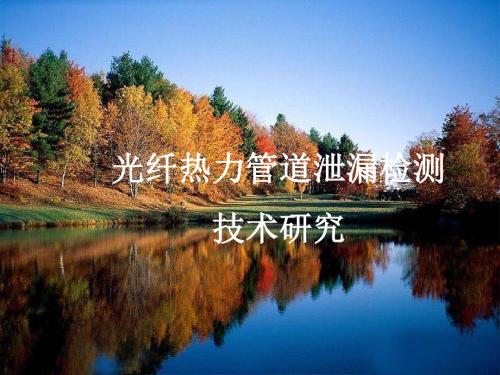 结构健康诊断热力管道泄漏检测专题ppt课件