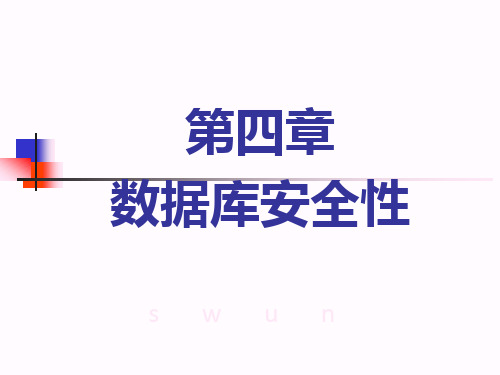 数据库原理第4章数据库安全性.