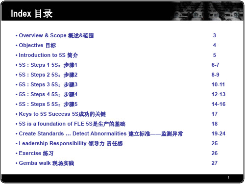 5s中英文对照教材