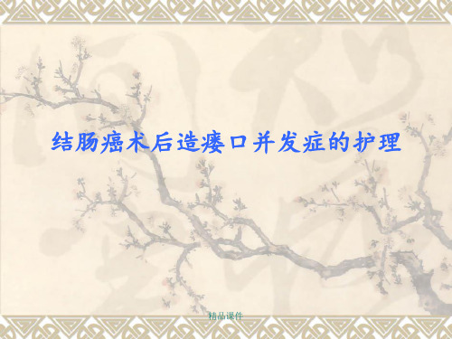 结肠癌术后造瘘口