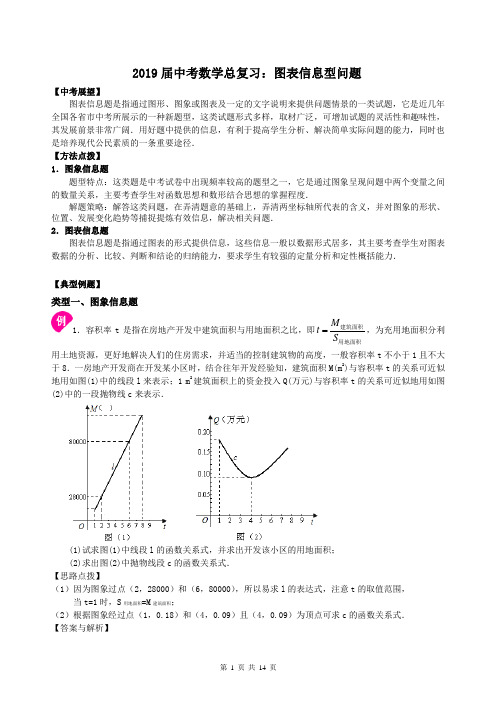 2019届中考数学总复习：图表信息型问题