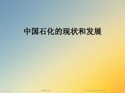 中国石化的现状和发展