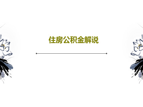 住房公积金解说32页PPT