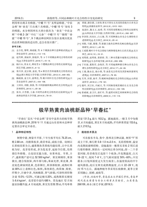 极早熟黄肉油桃新品种‘早春红’