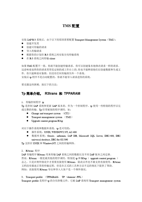 SAP TMS配置