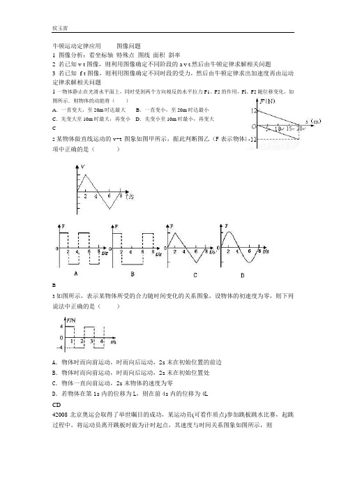 牛顿运动定律应用     图像问题