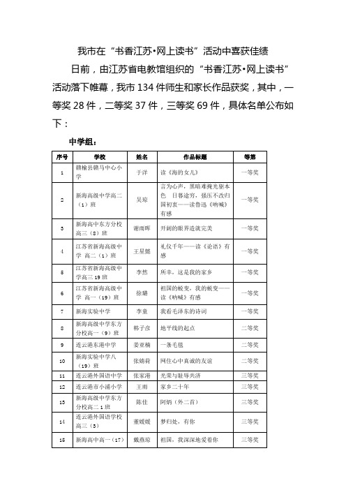 我市在书香江苏