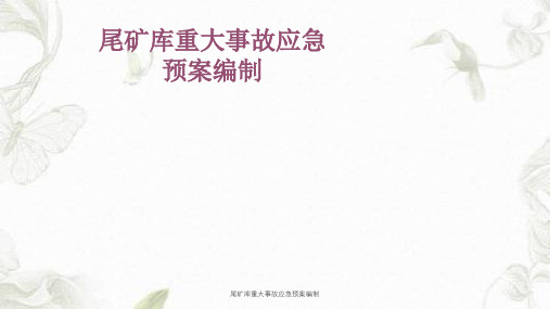 尾矿库重大事故应急预案编制课件