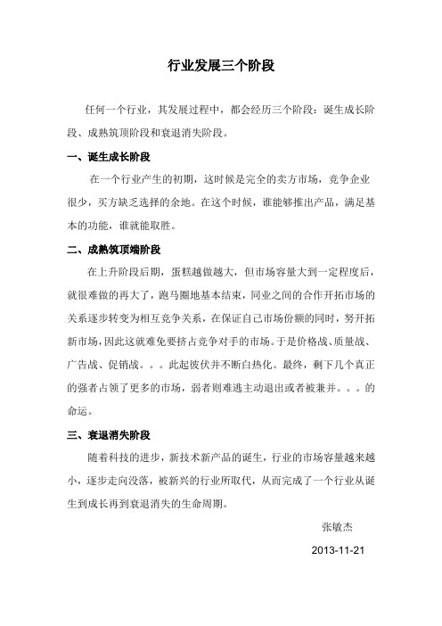 行业生命周期