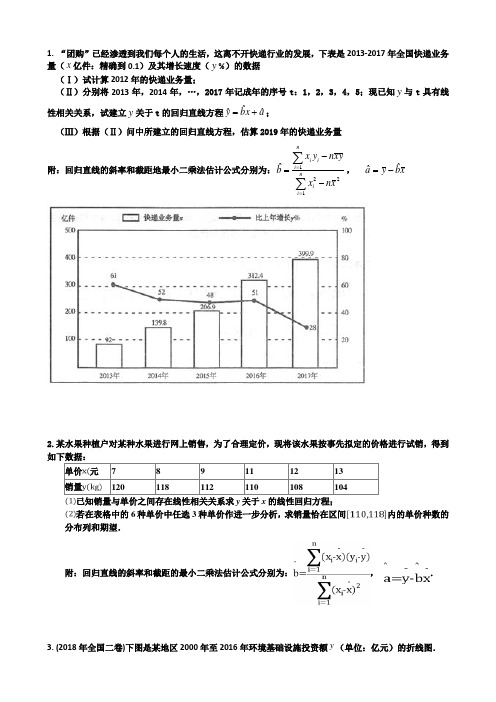 线性回归分析经典例题