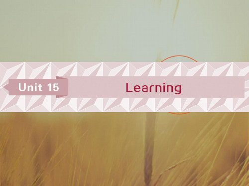 2019届高考英语北师大版总复习课件：必修5 Unit 15 Learning 精品